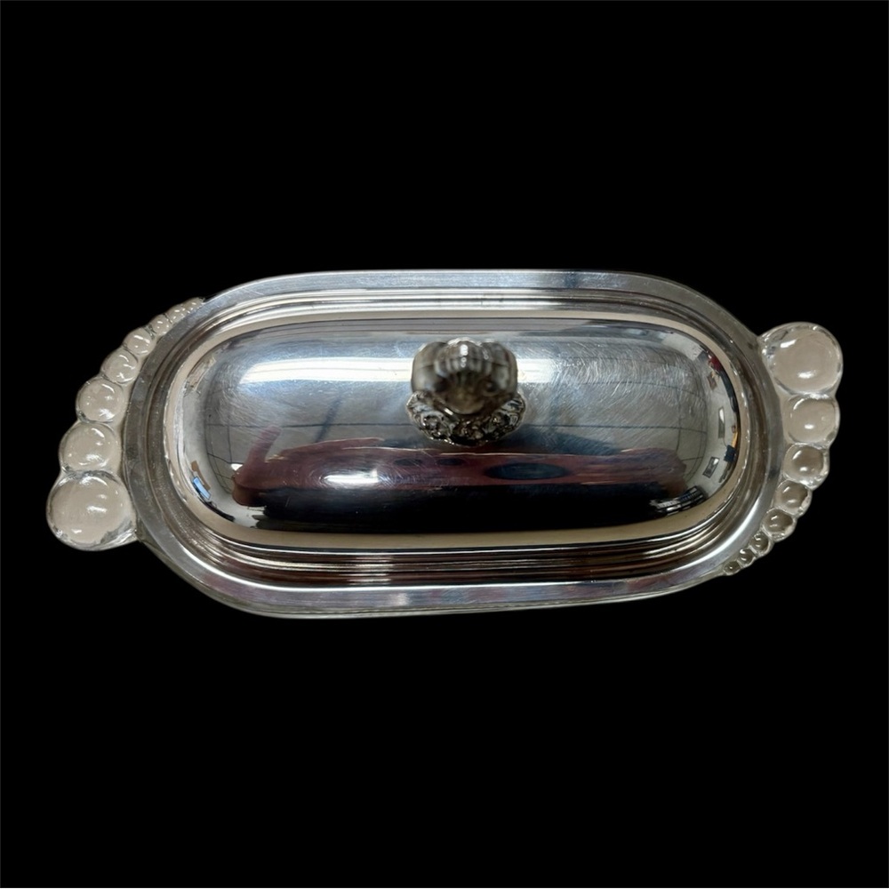 Silver Plated Butter Dish with Lid